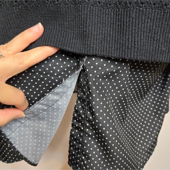 Croft and Barrow Womens 2in1 Collared Sweater Blouse Long Sleeve Open Knit Large - Picture 7 of 11